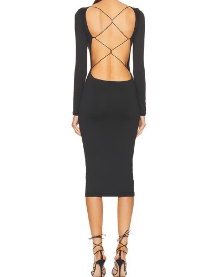 ALIX NYC Black Midi Dress - Image 2