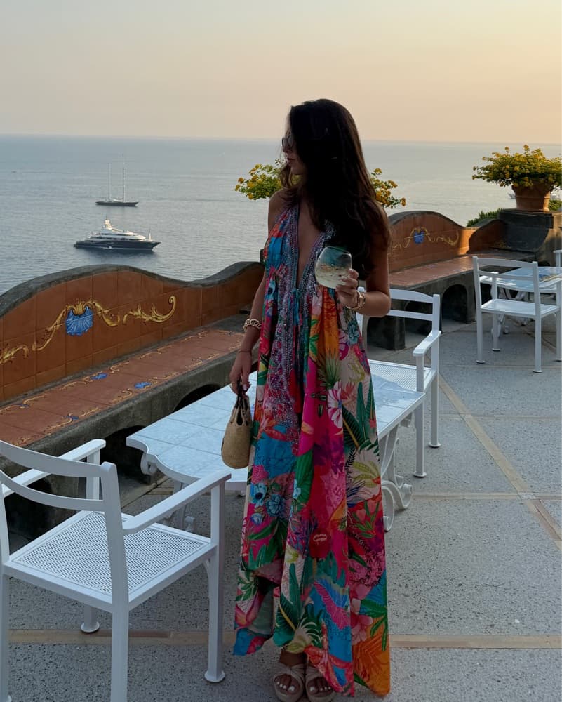 Everything but Water Long Silk Dress - Image 1