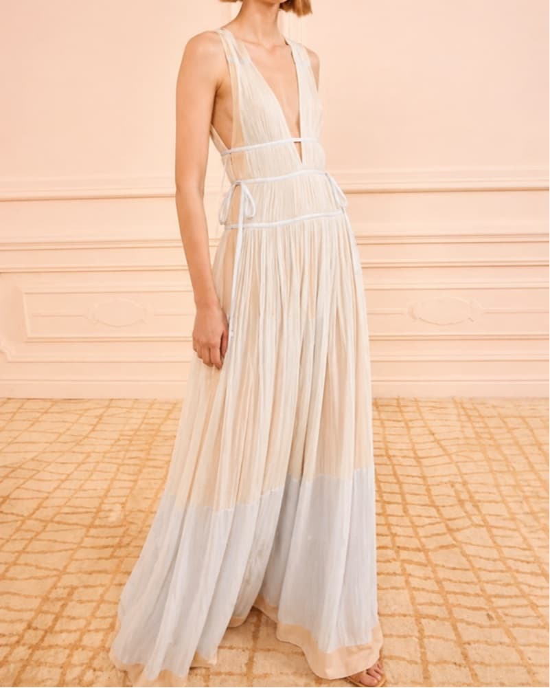 Ulla Johnson Valeria Pleated Gown – Size - Image 1