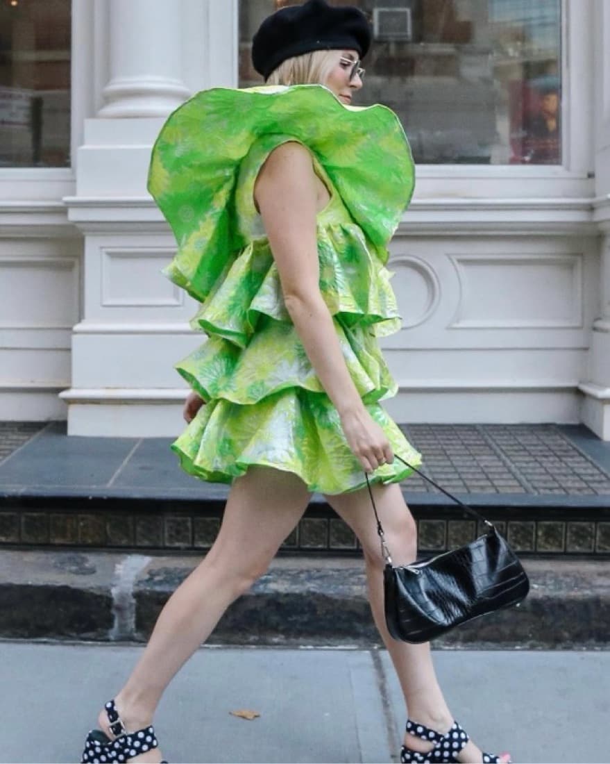 Ruffle Green Party Dress - Image 3