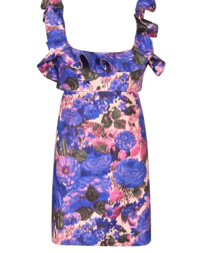 Zimmerman High Tide Frilled Mini Dress - Image 1