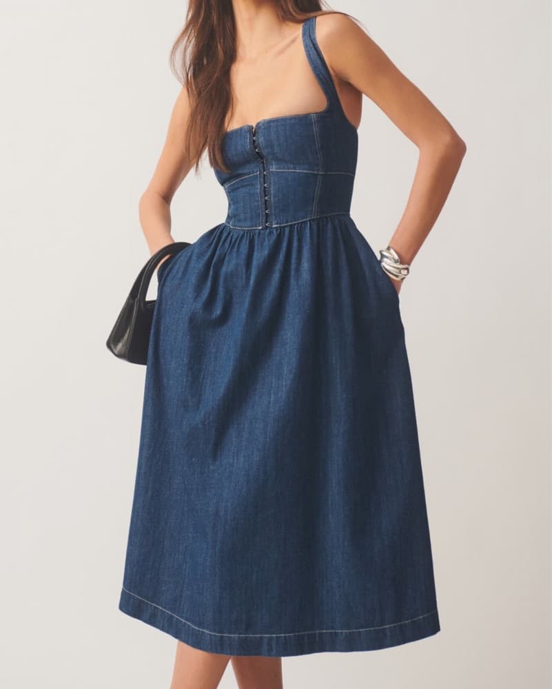 Reformation Tagliatelle Denim Dress - Image 2