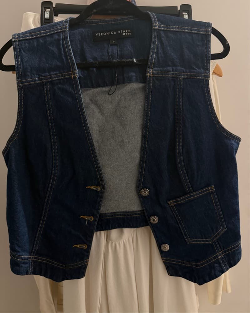 Veronica Beard Jean Vest - Image 2