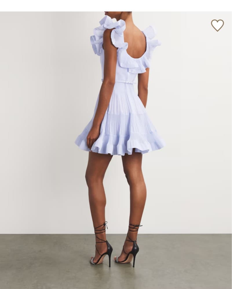 Zimmermann Pleated Frill Tiered Minidress - Image 3