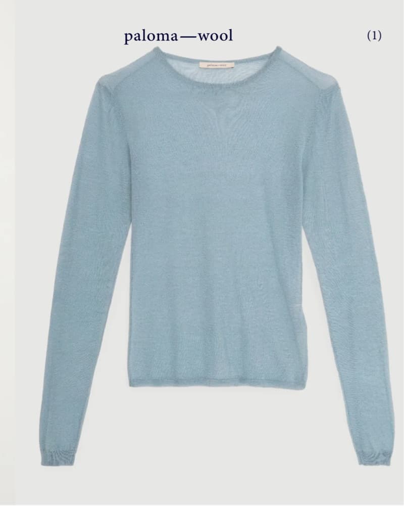 Paloma Wool Sheer Blue Round Losa Top - Image 5