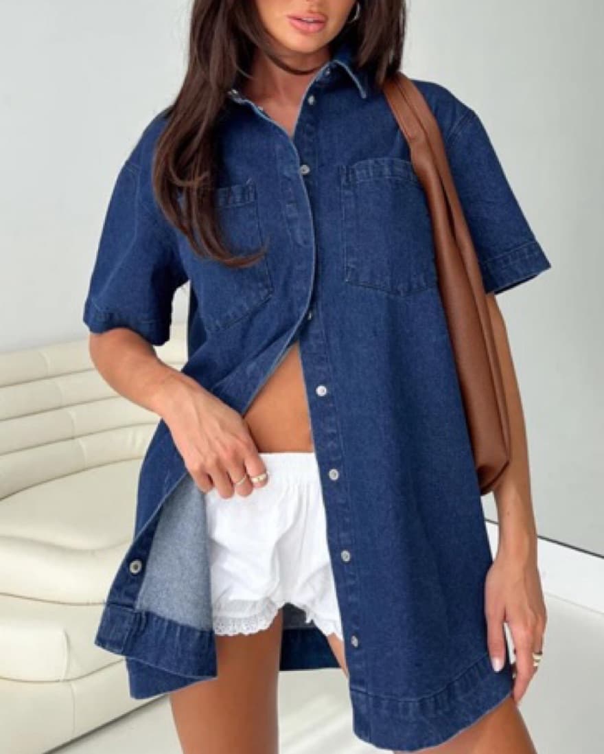 Princess Polly Denim Mini Dress - Image 1