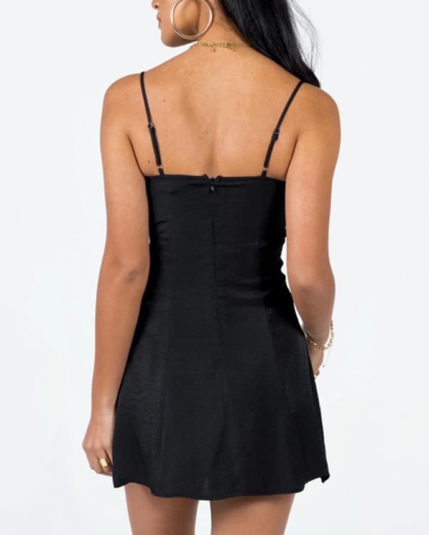 Princess Polly Floreto Mini Dress Black - Image 3