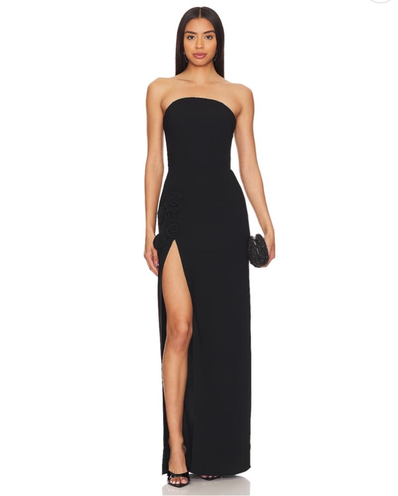 Black Strapless Gown - Image 1