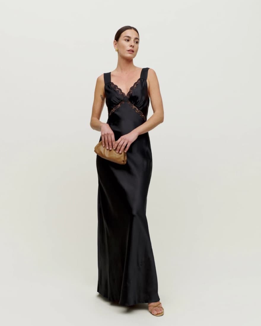 Reformation Chania Dress In Black - Image 1