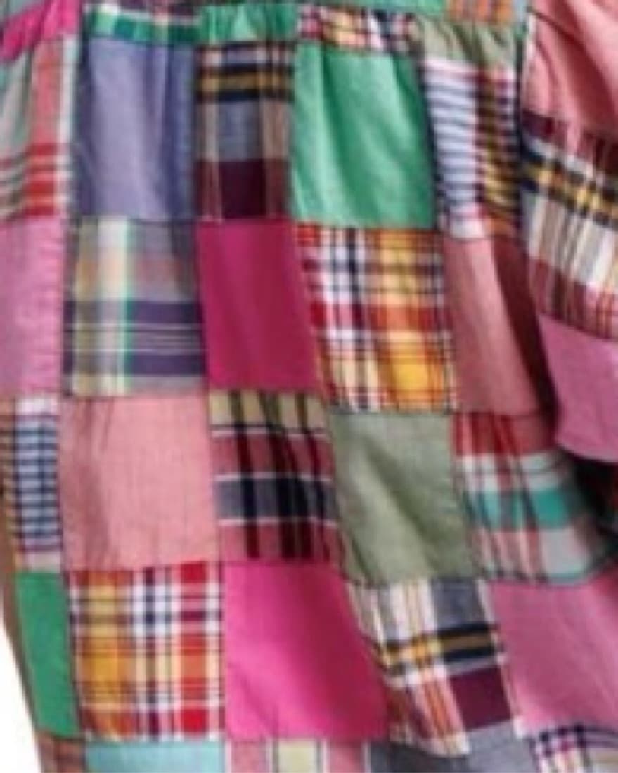 Love The Label Madras Patchwork Jacket - Image 2