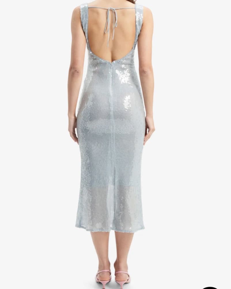 Bardot Blue Sequin Midi Dress  - Image 2