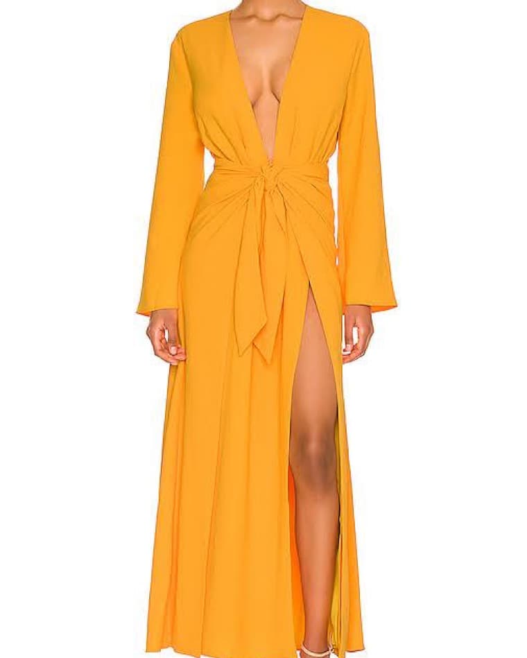 Revolve Orange Maxi Dress - Image 1