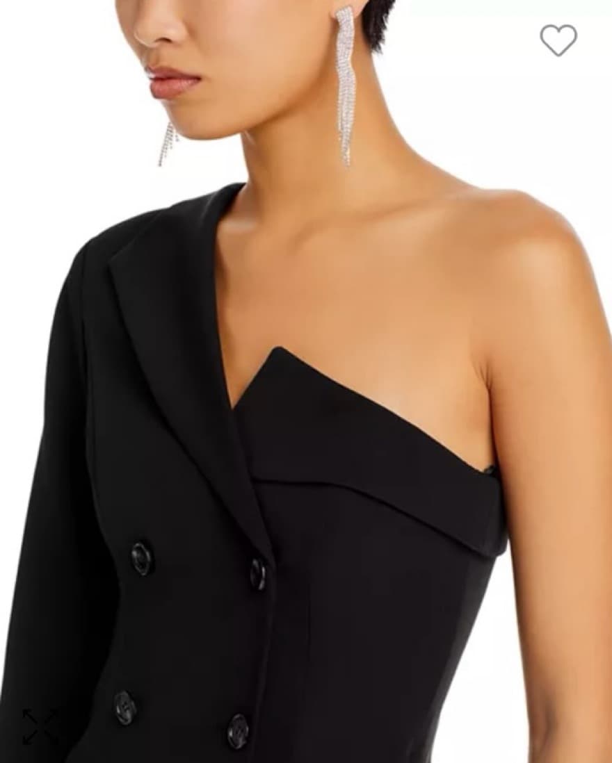 One Shoulder Blazer Dress - Image 2