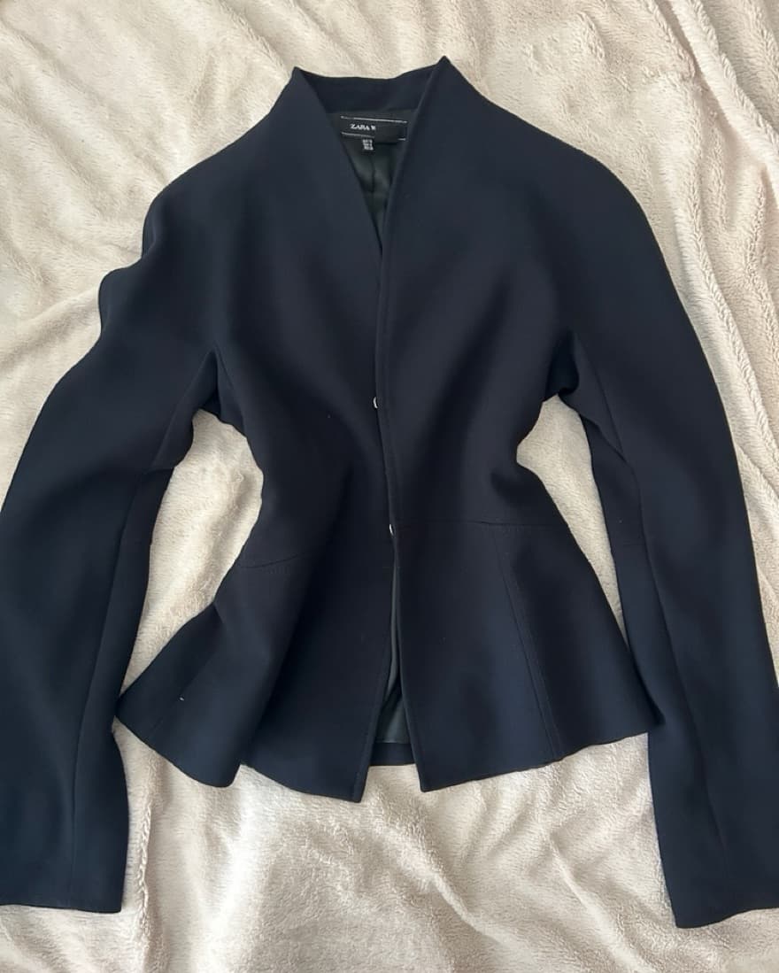 Zara Navy Blue Structured Blazer - Image 1