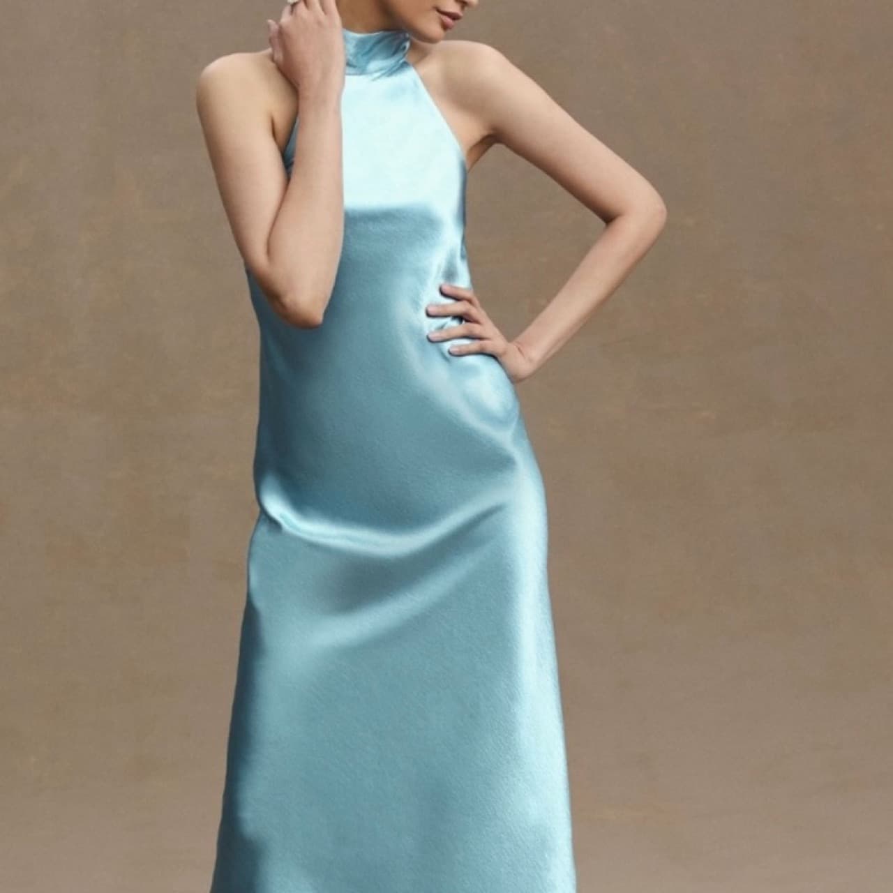 Anthropologie Silk Blue Dress - Image 1