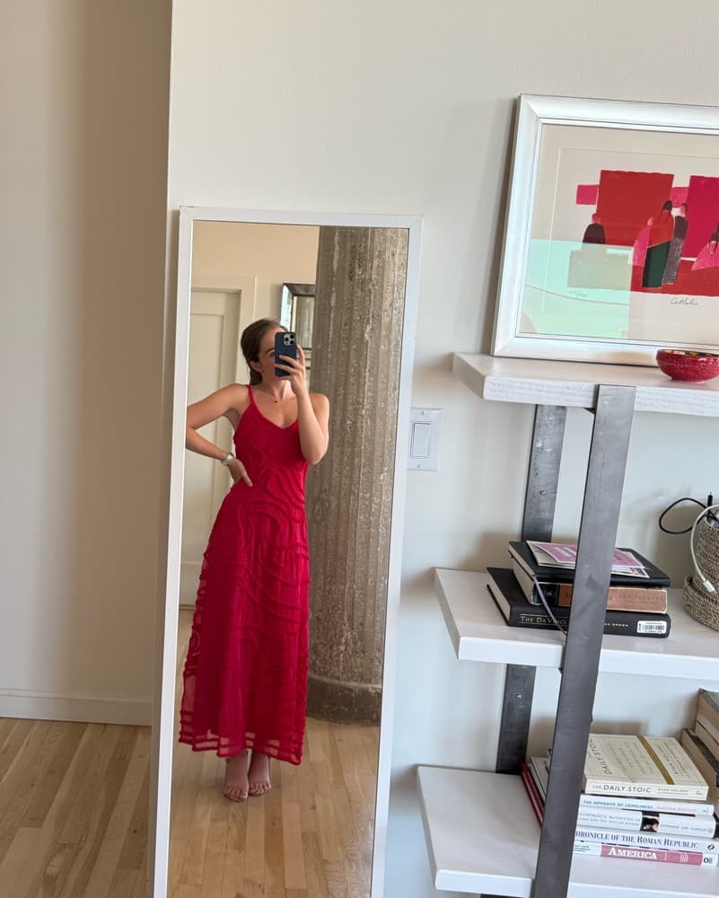 Textured Magenta Maxi Dress - Image 4