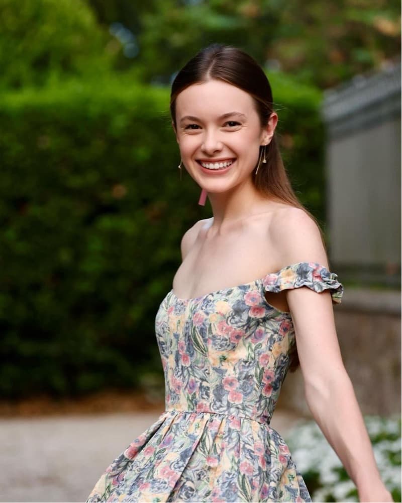 Markarian Blue Floral Formal Dress - Image 3