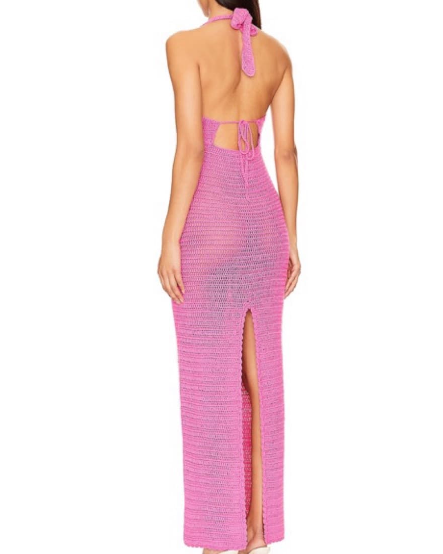 More To Come Halter Crochet Maxi Dress - Image 2