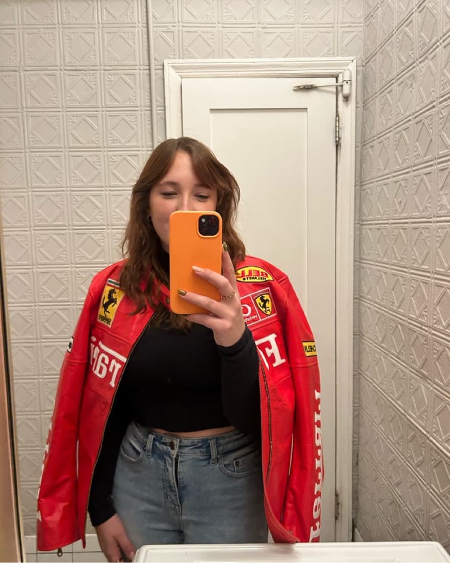 Red Leather Ferrari Jacket - Image 1