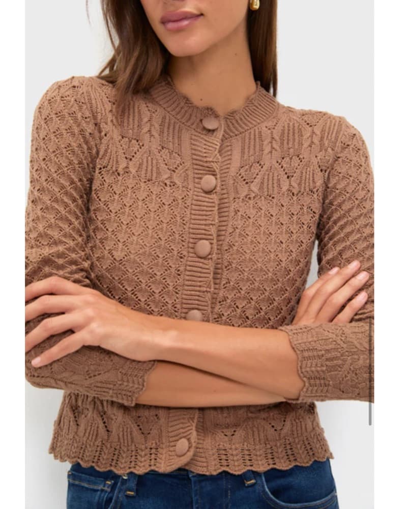 Brown Button Up Cardigan - Image 5