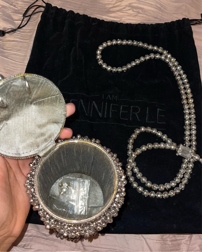 Jennifer Le Cairo Bag/ Clutch Silver - Image 3