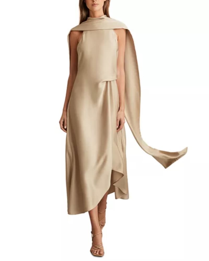 Michelle Drape Occasion Midi Dress - Image 1
