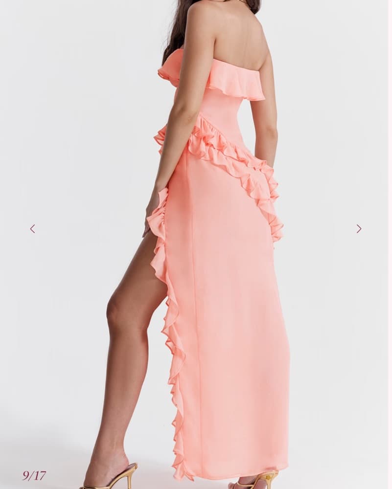 House Of Cb Sarina Pink Maxi Dress - Image 4