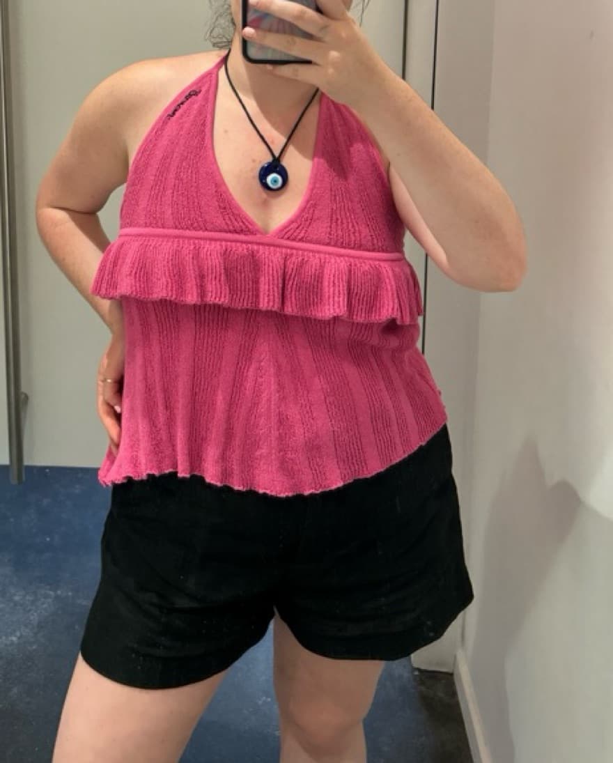 Ganni Pink Halted Top - Image 2