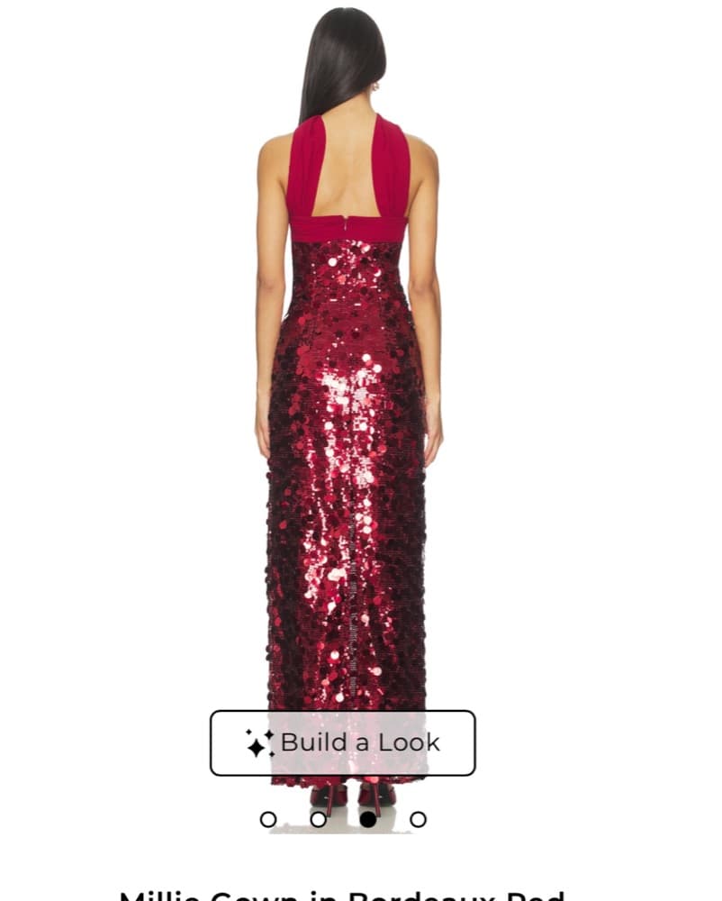 Majorelle Mille Gown In Bordeaux Red - Image 3