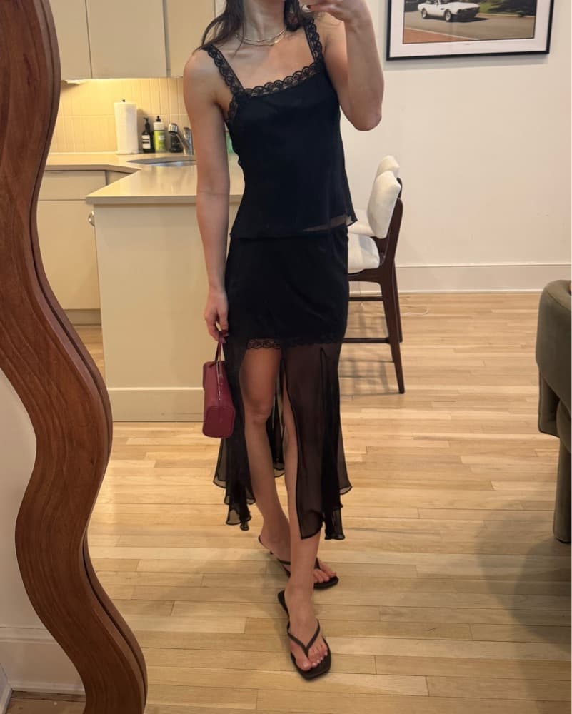Mimchik Black Sheer & Silk Set - Image 2