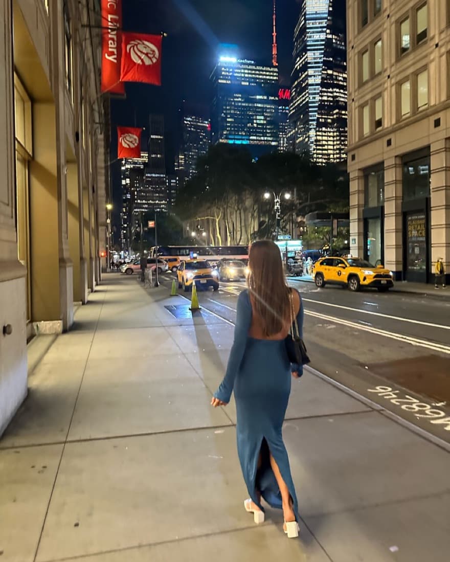 Low Back Blue Maxi - Image 2