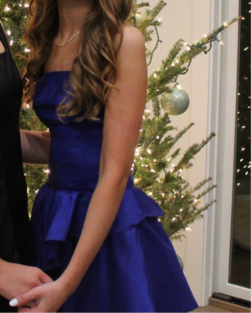 Lucy In The Sky Mini Formal Dress Blue  - Image 4