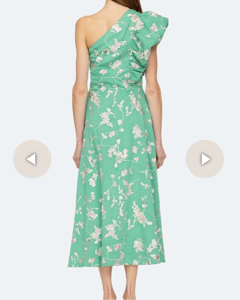 Embroidered One-Shoulder Dress - Image 3