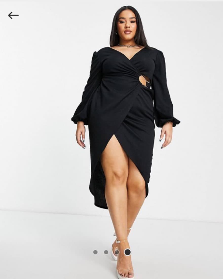 Long Sleeve Midi Wrap Dress - Image 1