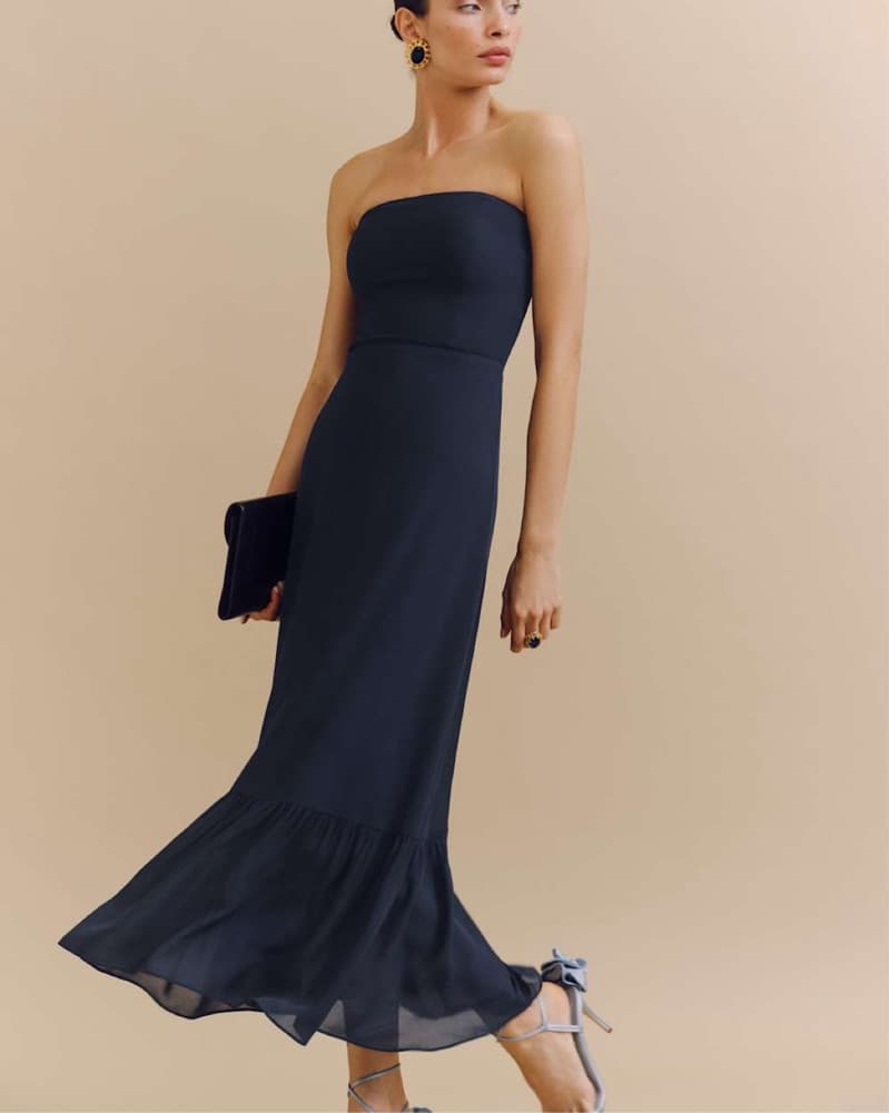 Reformation Arta Navy Dress - Image 1