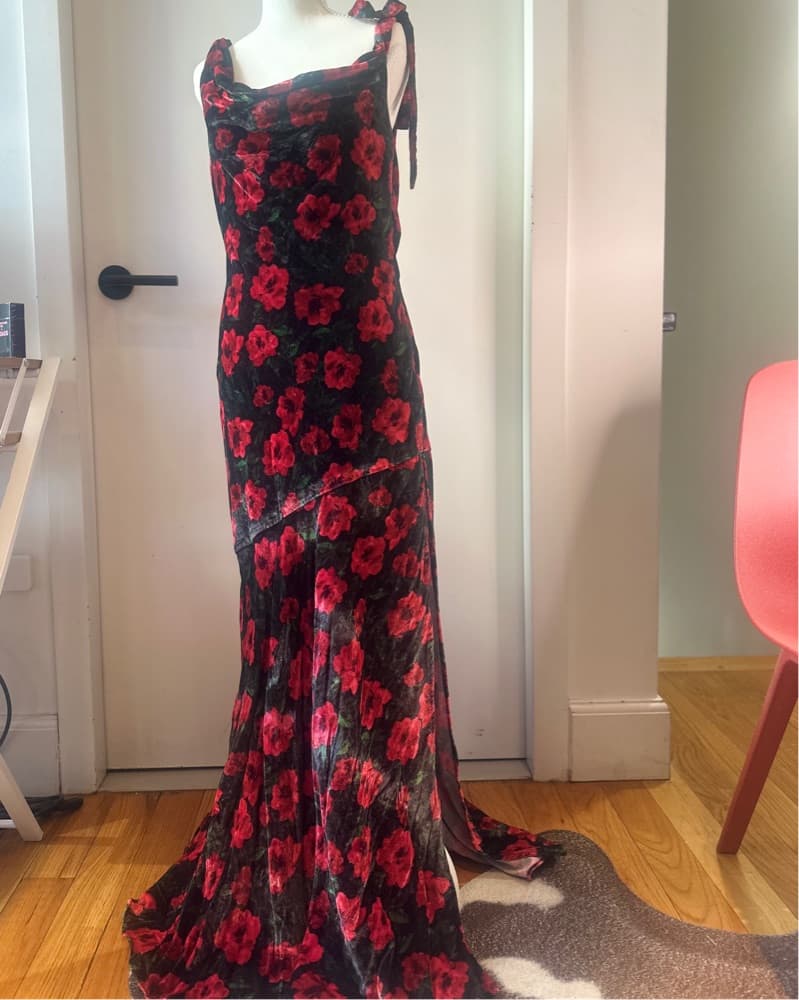 Lovers And Friends Velvet Floral Gown - Image 5