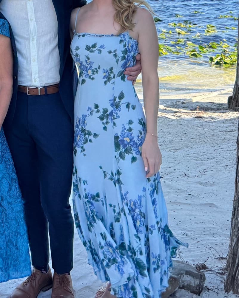 Reformation Lilibet Floral Ruffle Midi - Image 1