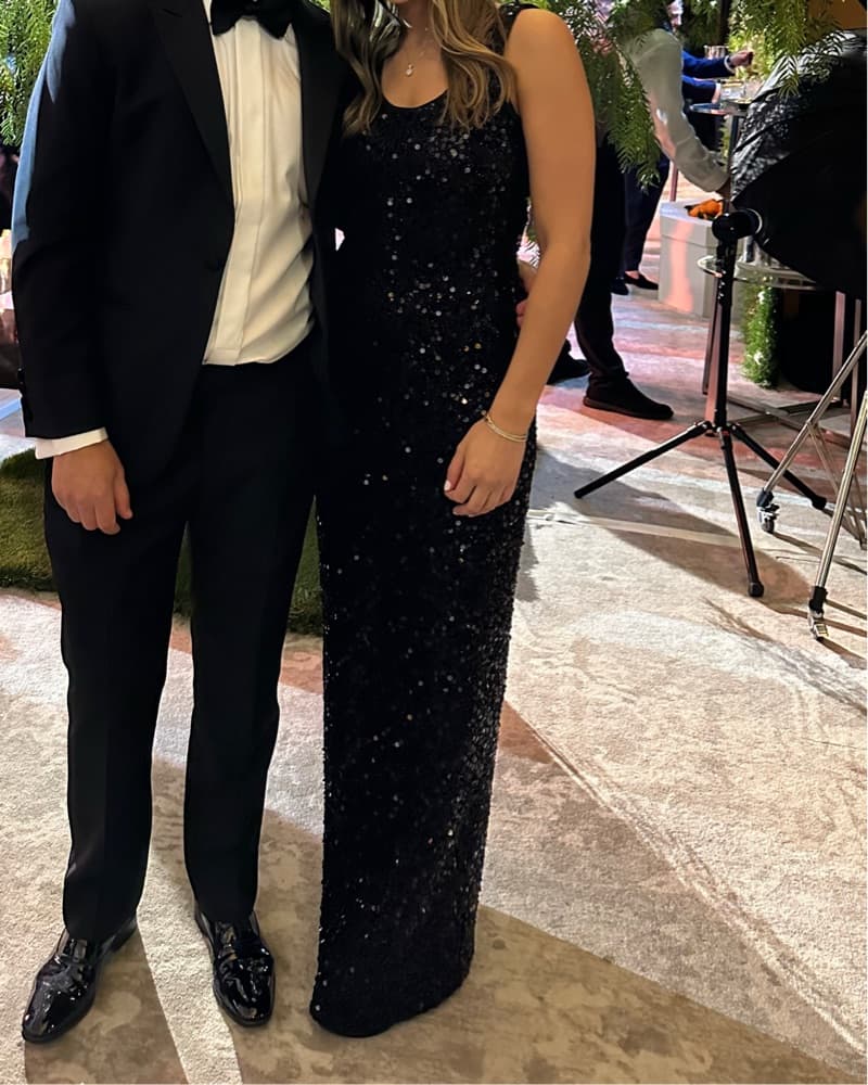 SIMKHAI Black Beaded gown - Image 2