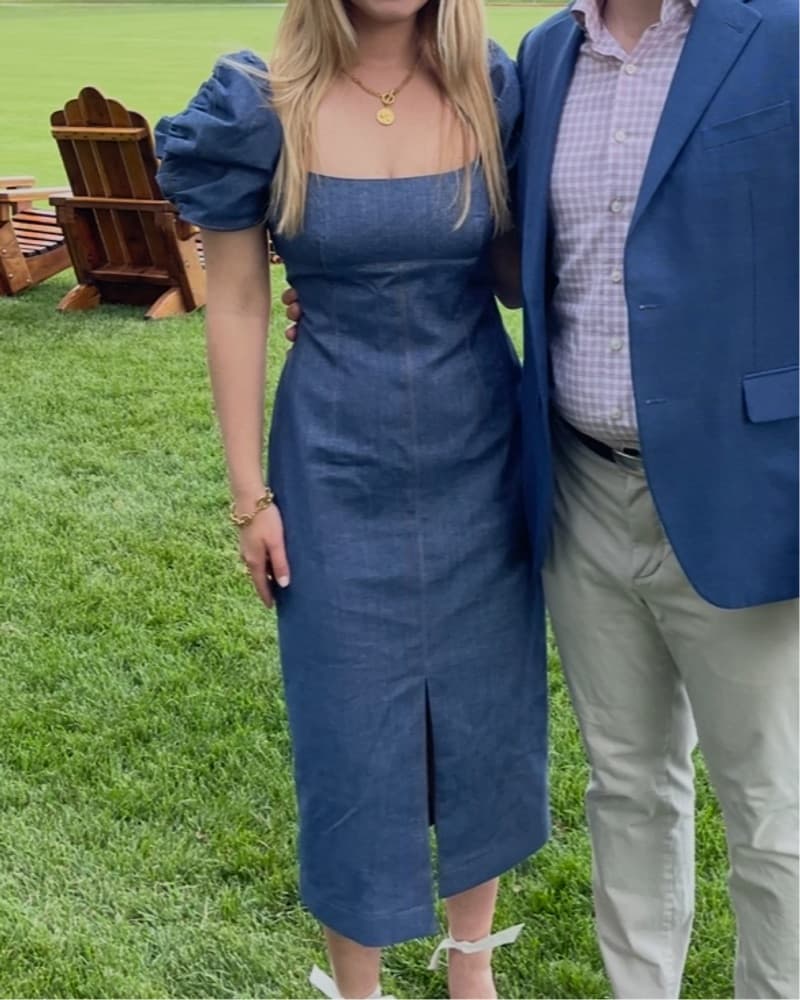 Carolina Herrera Denim Midi - Image 4