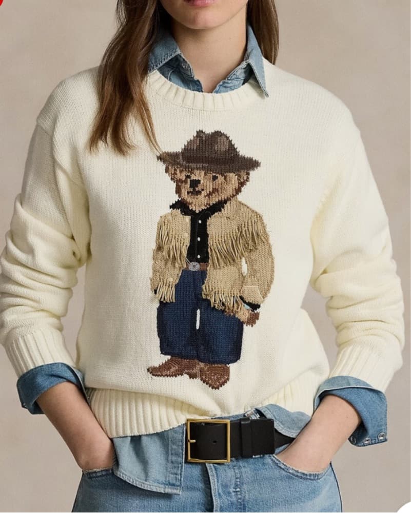 Ralph Lauren Cowboy Polo Bear Sweater - Image 1