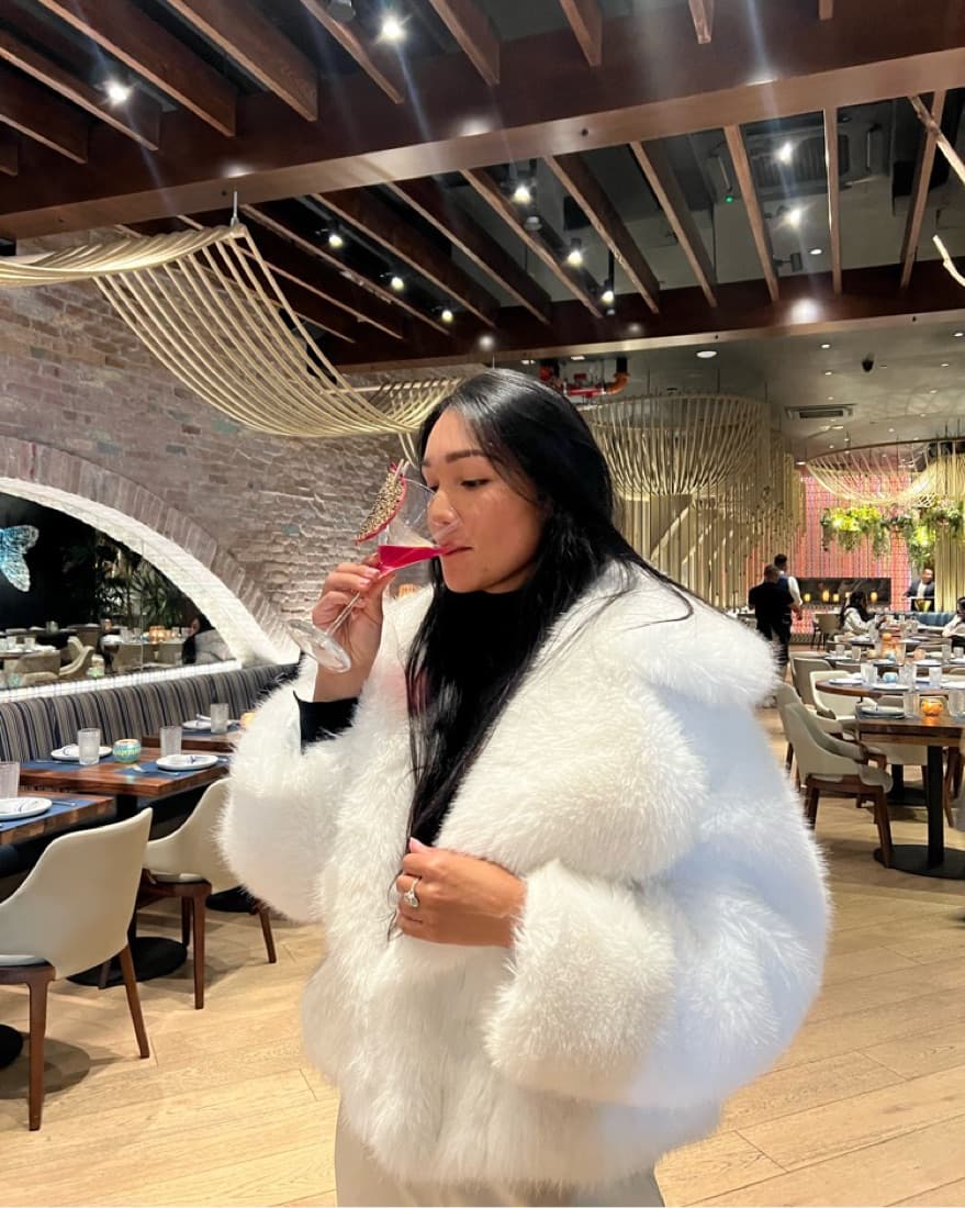 White Faux Fur Coat  - Image 3