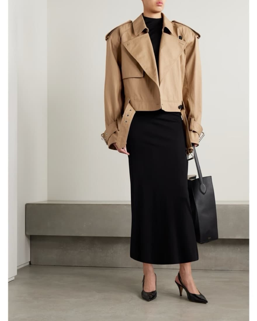 Khaite the Hammond Jacket in Khaki - Image 3
