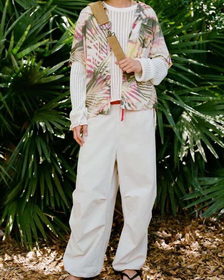 iets frans Cream Balloon Cargo Pants - Image 2