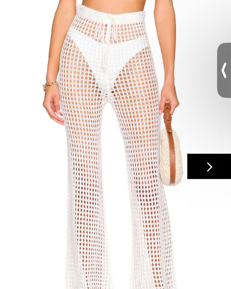 Revolve Crochet Pant In White - Image 3