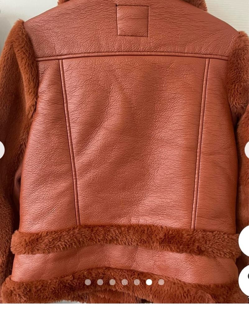 Burnt Orange Moto Jacket - Image 4