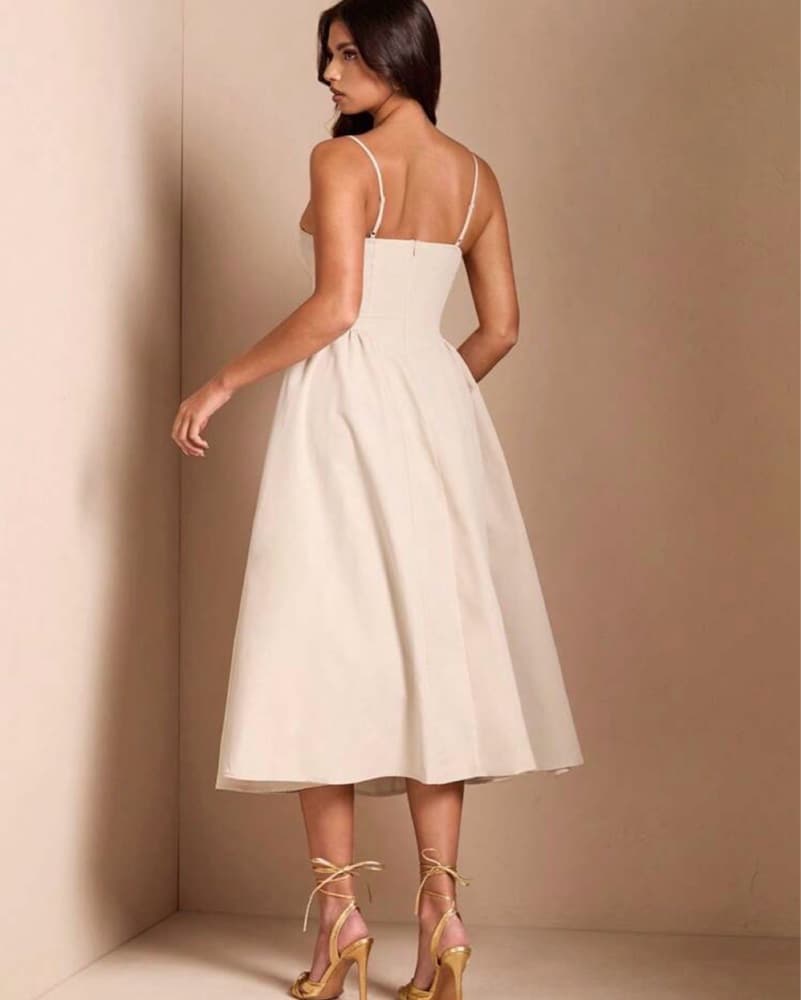 Cream/Nude Midi SunDress - Image 2