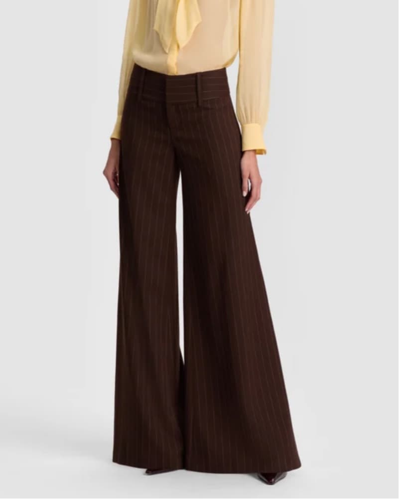 Sophisticated Pinstripe Wide-Leg Pants - Image 1