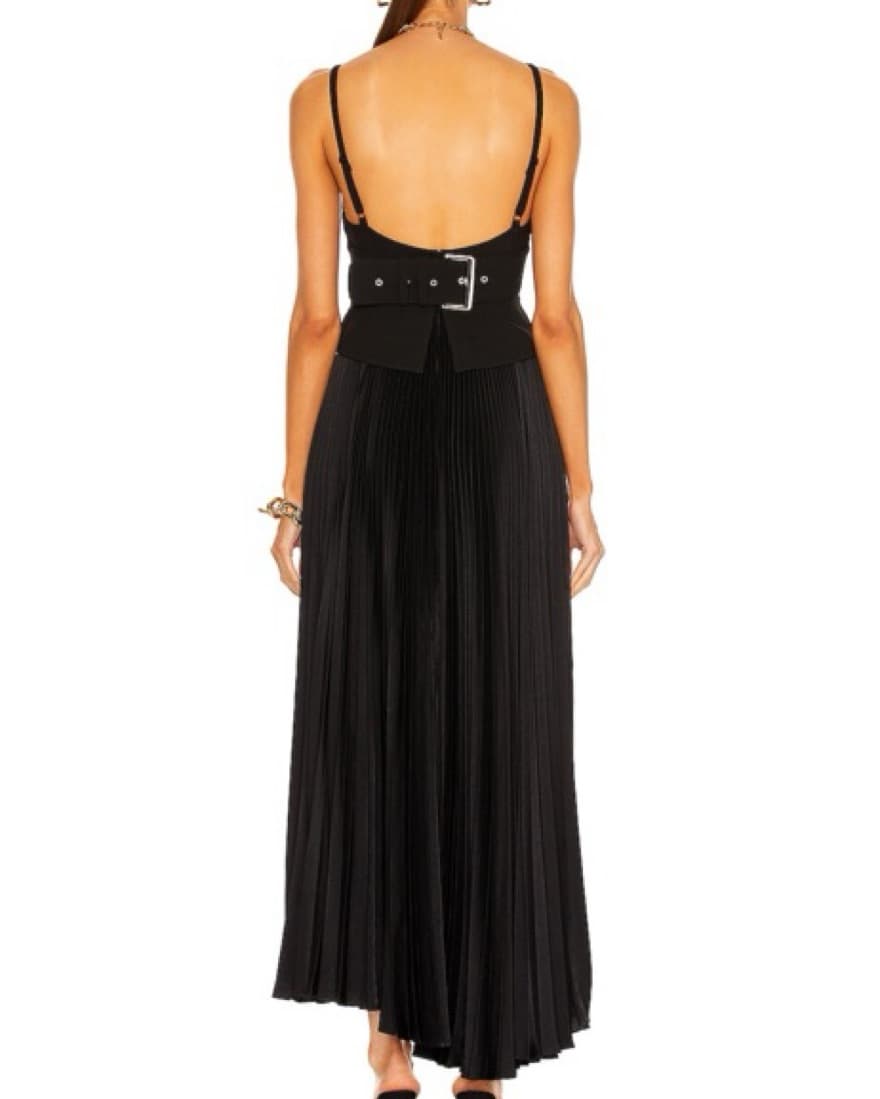 ALC Gwen Pleated Midi Dress Back Buckle - Image 4