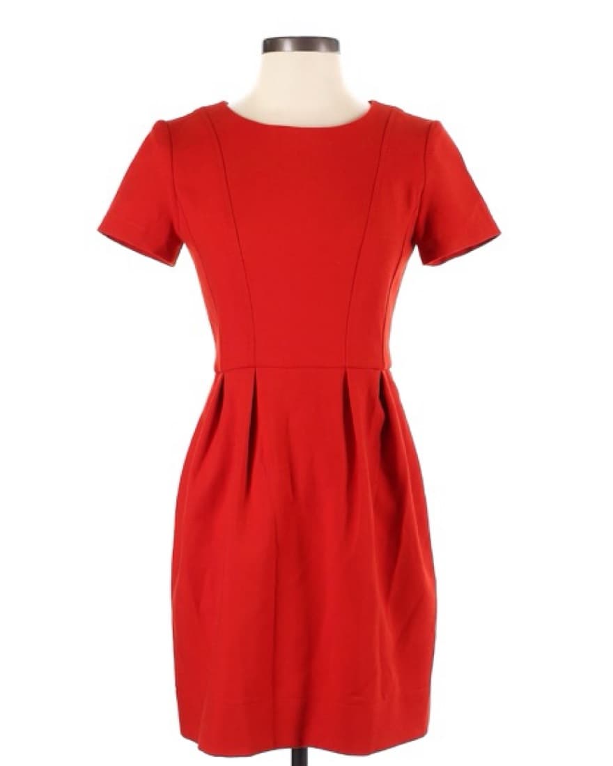 Red Fit-and-Flare Dress - Image 1