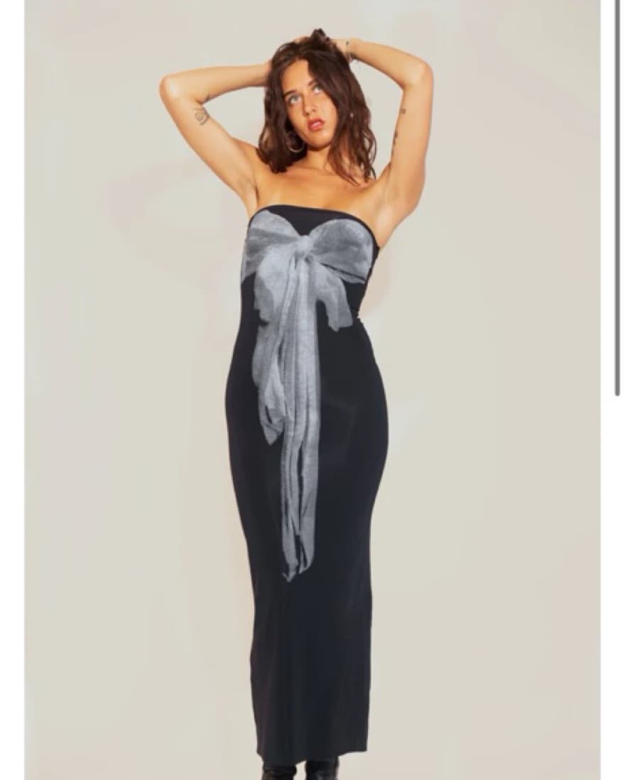 Dana Foley Bow Print Dress - Image 4